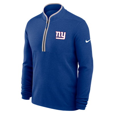 New York Giants Logo Victory Men's Nike Dri-FIT NFL 1/2-Zip